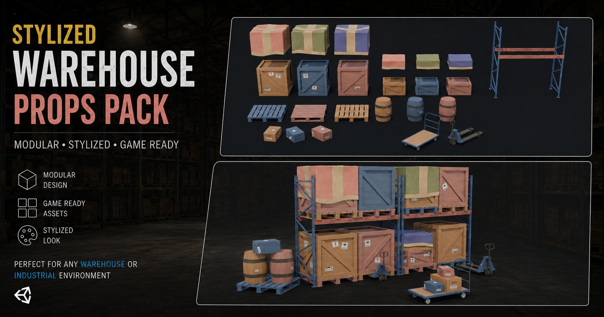 Stylized Warehouse Props Pack | 3D Props | Unity Asset Store