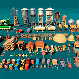 Stylized Farm Props and Vehicles