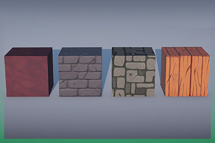 Hand Painted Dungeon Tiled Materials