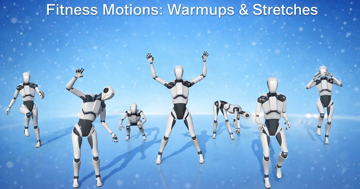 Fitness Motions: Warmups & Stretches | 3D Animations | Unity Asset Store