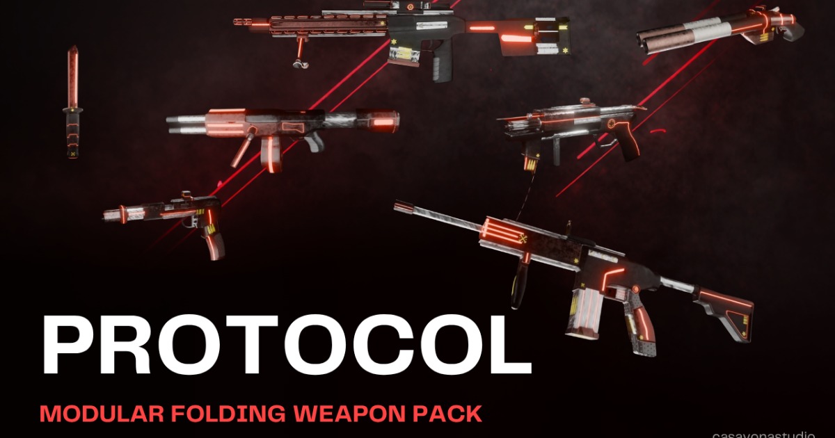 PROTOCOL — Modular Folding Weapon Pack | 3D Weapons | Unity Asset Store