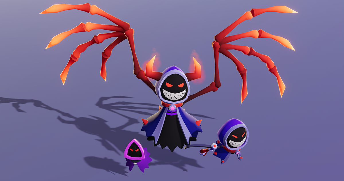 Grim Reaper Wraith Evolution Pack Cute Series | 3D Creatures | Unity ...