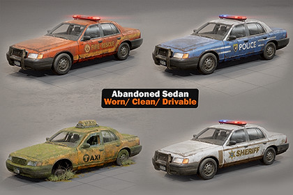 Abandoned Sedan - Taxi / Police / Sheriff