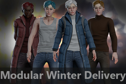 Winter Student Man – Modular Game Character