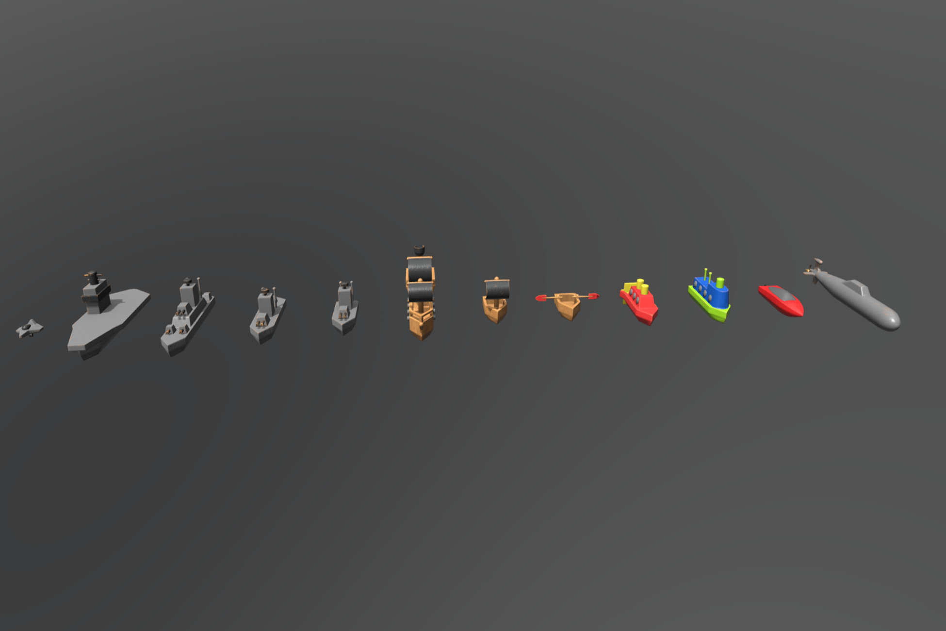 Children's Wooden Toys Boat's Pack | 3D Sea | Unity Asset Store