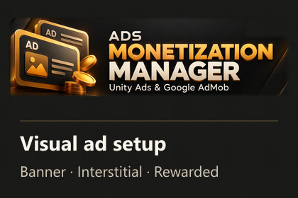 ADS Monetization Manager For UnityADS And Google Admob