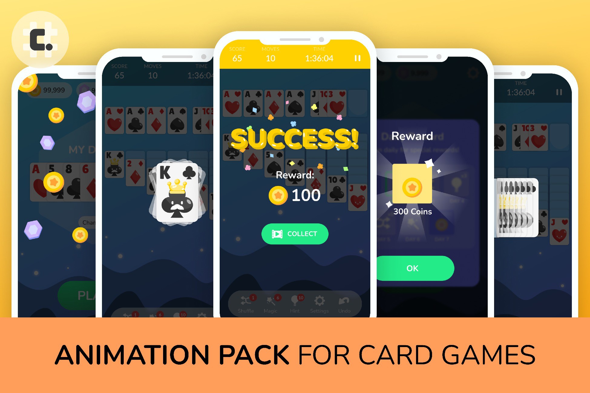 ANIMATION PACK for 2D Solitaire Games | 2D | Unity Asset Store