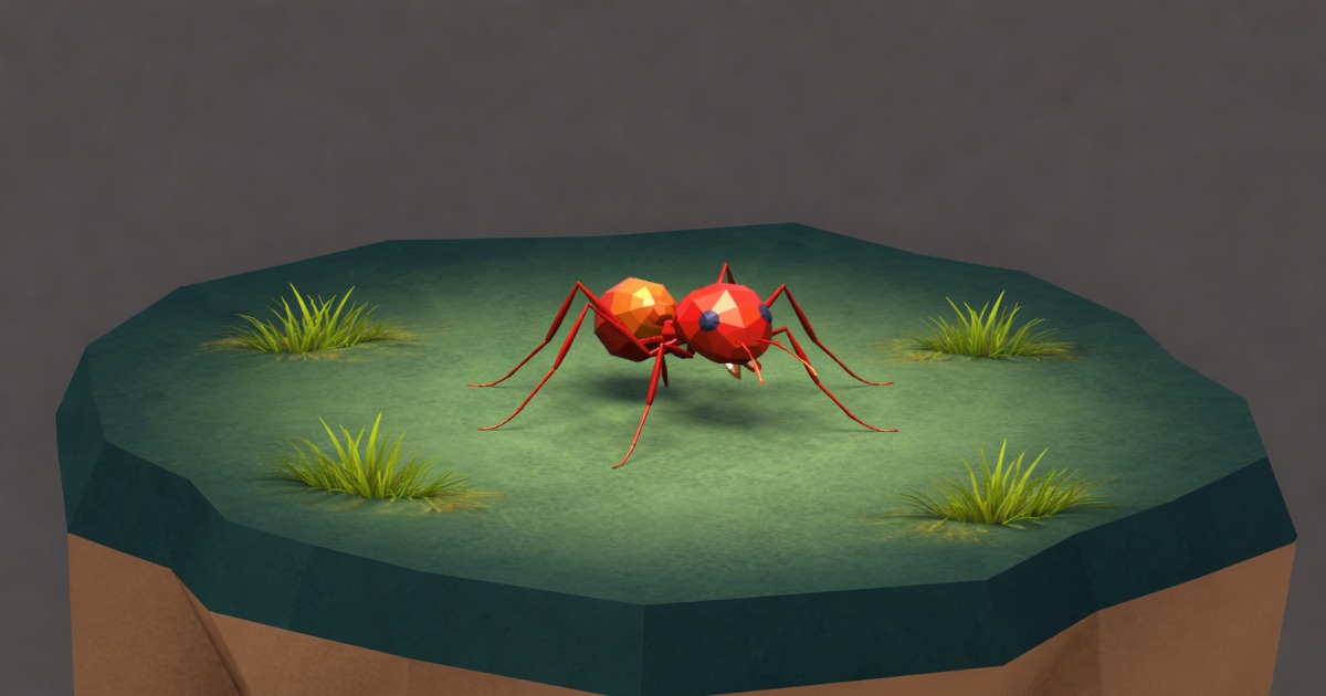 Low Poly Red Ant - Animated Enemy Creature | Rigged | Game Ready | URP ...