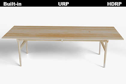 Simple Light Wood Rectangular Dining Table 3d Model