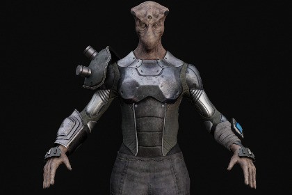 Alien sci-fi warrior 01