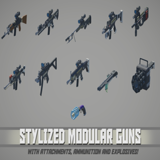 Stylized Fantasy Modular Guns
