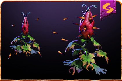 Spikemine Bloom — Animated 3D Trap Plant (AoE Damage)