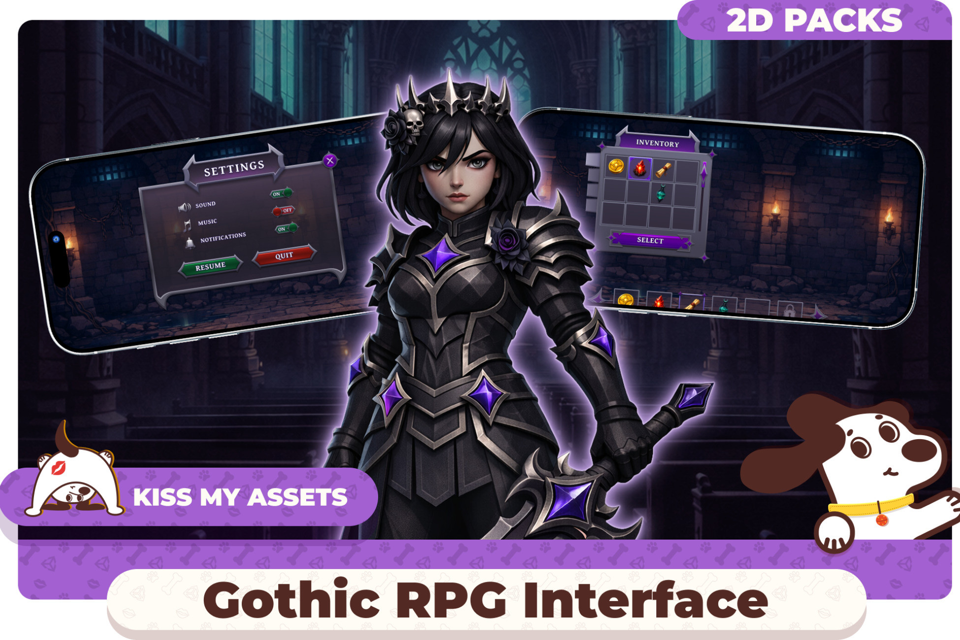 Gothic RPG Interface – Fantasy UI & HUD Pack
