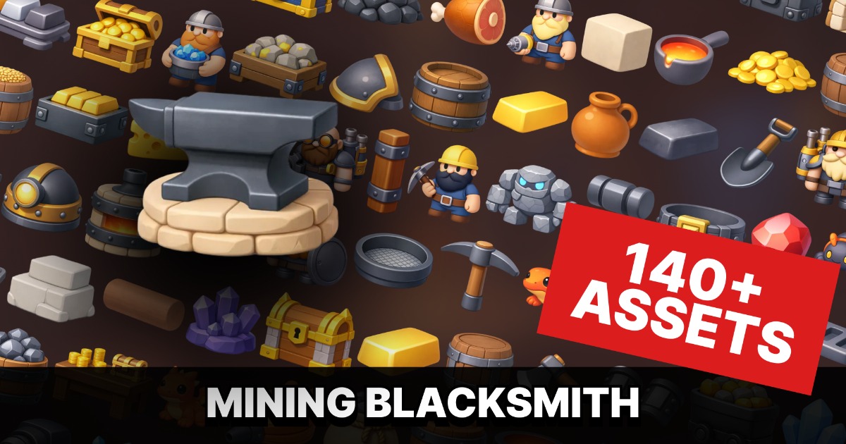 Medieval Mining Blacksmith Crafting Resources Icons RPG Survival Strategy Idle by Neprosto Assets