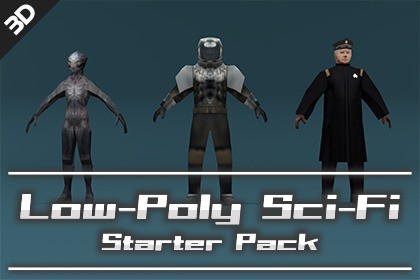 Low-Poly Sci-Fi Starter Pack