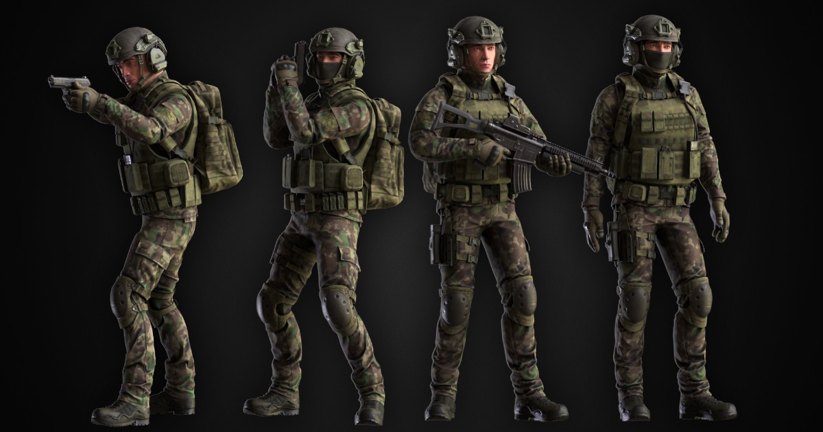 Military Soldier Khaki Skin | Characters | Unity Asset Store