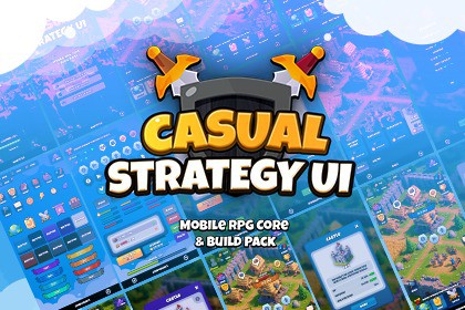 Casual Strategy UI Kit - Mobile RPG Core & Build Pack