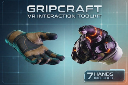 GripCraft VR Interaction Toolkit: 7 Hands Included