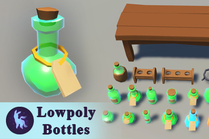 Lowpoly Fantasy Bottles