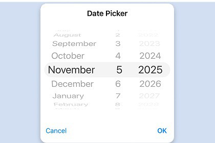 Native Date Time Picker for Android™ & iOS