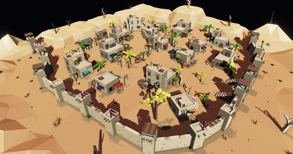 Desert Village Pack - Low Poly 3D Art | 3D Fantasy | Unity Asset Store