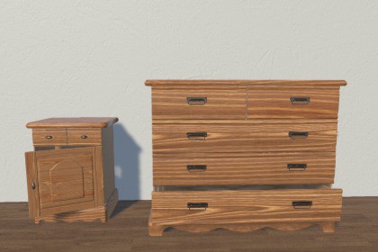 Vintage Furniture - Sidetable, Cabinet