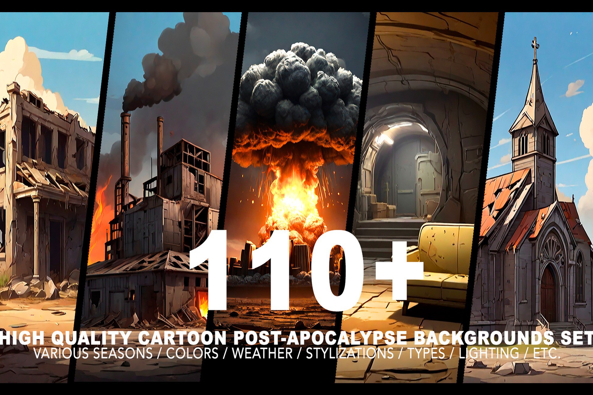 Post-Apocalypse Backgrounds | 2D Environments | Unity Asset Store