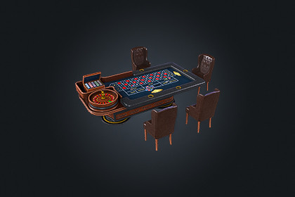 Roulette Table V5 – Casino Gambling | Game Ready PBR | Built-In & URP Compatible