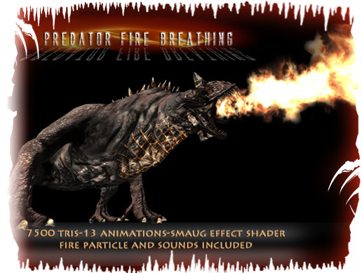 Preditor Fire Animal Fire-Breathing Predator | 3D Creatures | Unity Asset Store