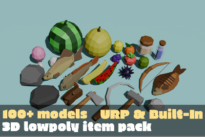 3D lowpoly item pack
