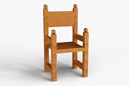 Classic Wooden Throne Chair