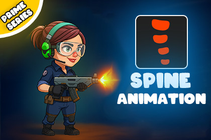 Maria 2D Animated Spine Character(Prime Series)