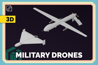 Military Drones - PolyPack - Low Poly Assets