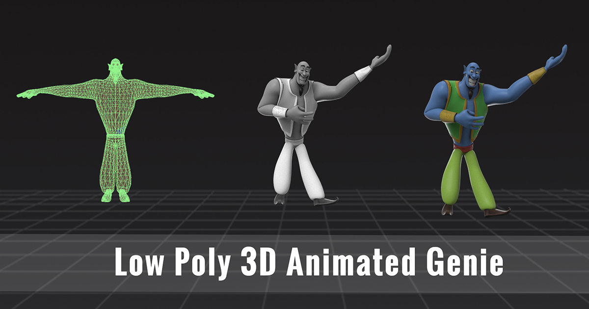 Low Poly 3D Animated Genie | 3D Characters | Unity Asset Store