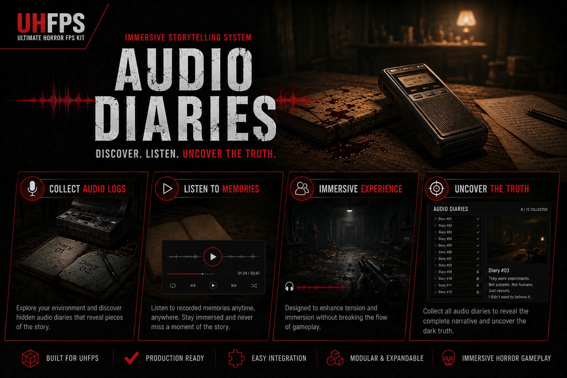 Audio Diaries for Ultimate Horror FPS Kit