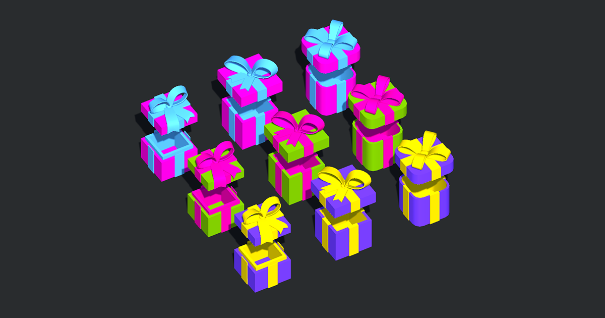 Gift Texture Unity Hyper-Casual gift box presents 3D | 3D Props | Unity Asset Store