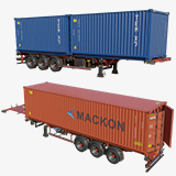 Container Carrier Trailer 02 URP HDRP Textures