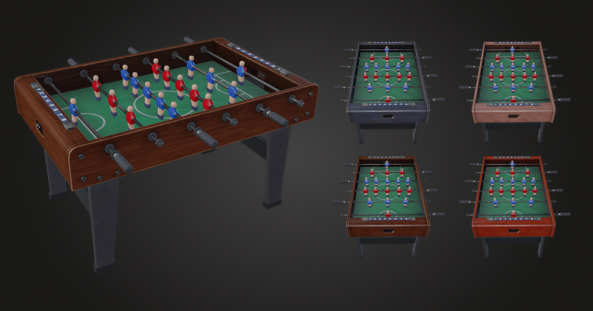 Table Football Vol. 1 | 3D Props | Unity Asset Store