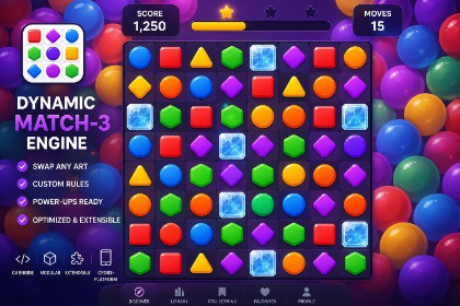 Match 3 Colors Game Template