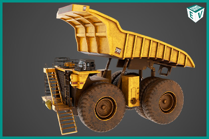 Mining Truck 01 Dirty URP HDRP Textures