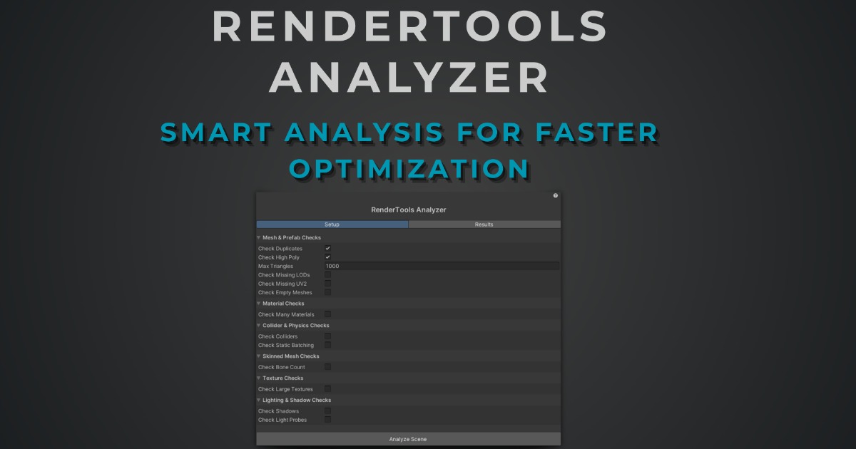 RenderTools: Analyzer - Optimization | Utilities Tools | Unity Asset Store
