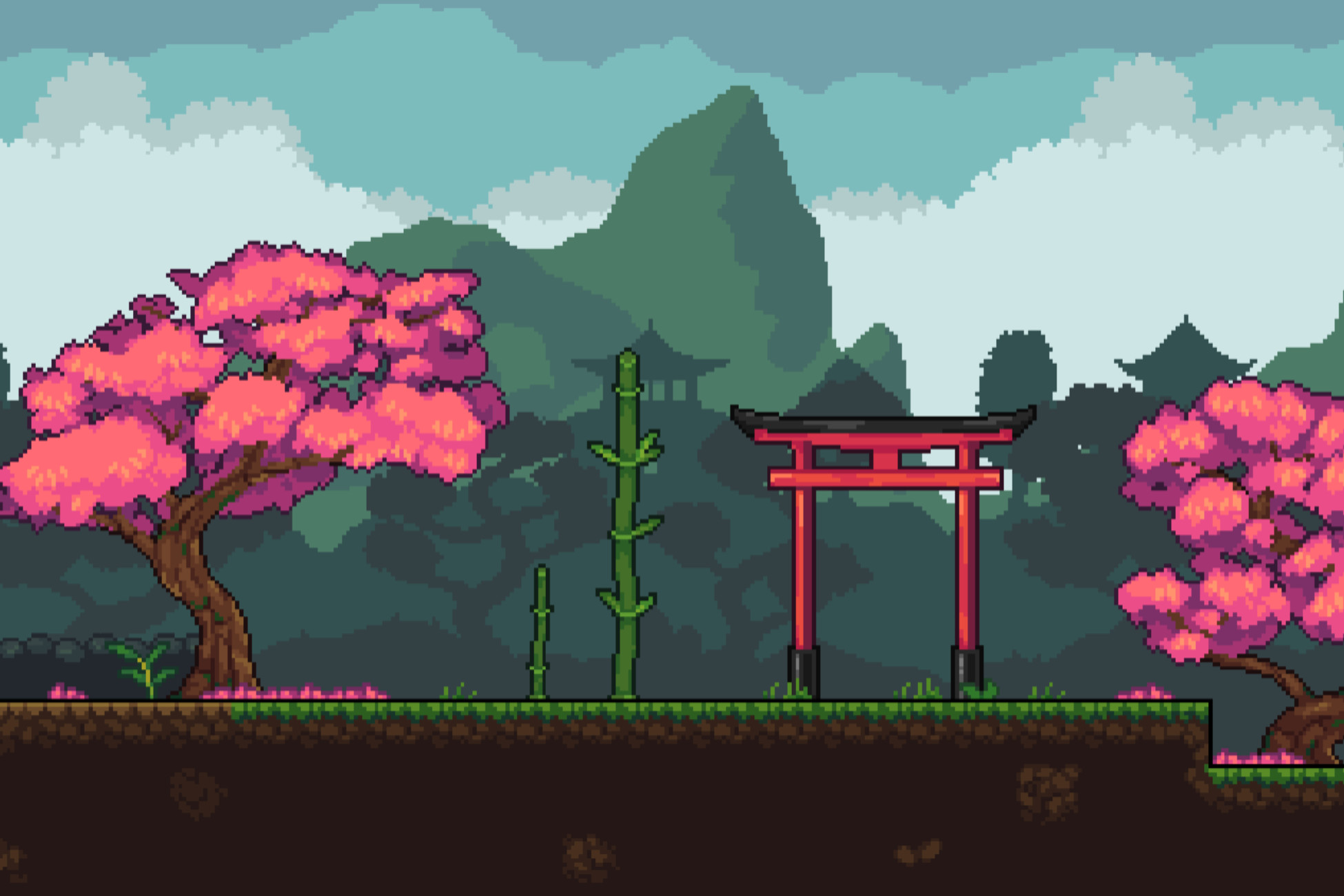 2D Pixel Art Platformer | Biome - Japan | 2D Environments | Unity Asset ...