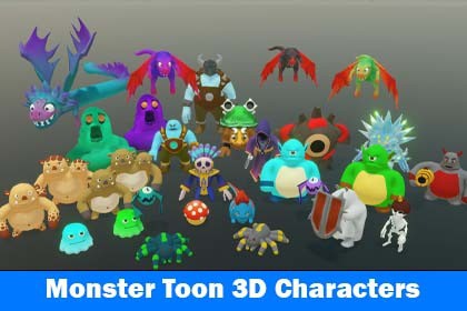 Monster Toon 3D Characters
