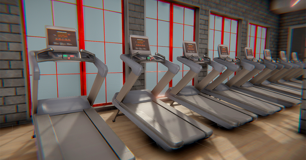 Fitness hall - sports equipment | 3D Interior | Unity Asset Store