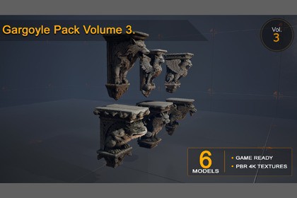 Gargoyle Pack Volume 3— 6 Game-Ready Gargoyle Models
