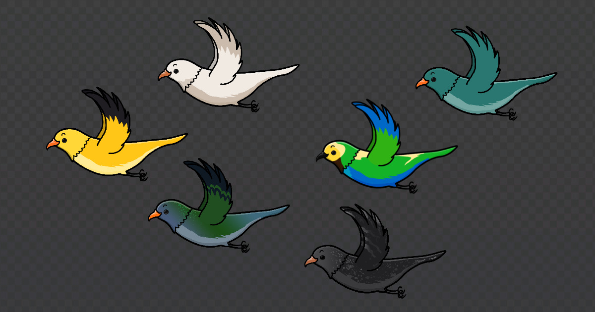 Birds #5 (Pigeon's & Sparrows) | 2D | Unity Asset Store