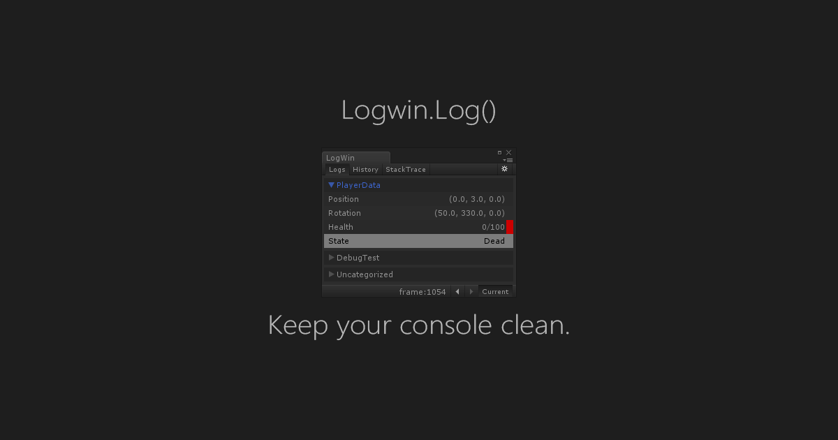 Logwin.Log() - Debug Values Tracker | Utilities Tools | Unity Asset Store
