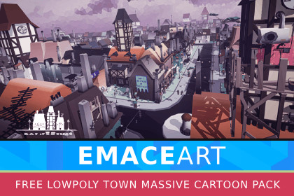 Free Vampiric PolyVania: Massive Cartoon Low Poly Town Pack