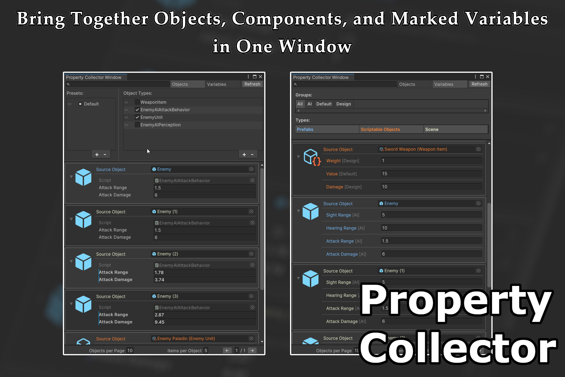 Property Collector Window | Utilities Tools | Unity Asset Store