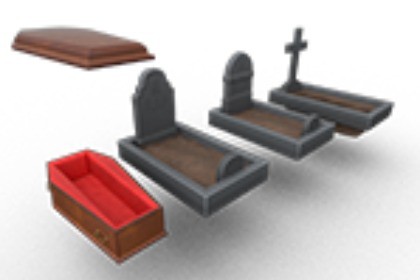 Stylized Graveyard - Coffin & Tombstones Pack